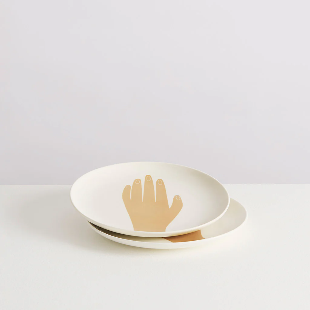 Les Mains Dinner Plates | Beige - Image 3